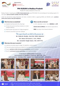 PRDC and GIZ India unveil Grid Assessment Study to enable PM KUSUM Solar Vision for Madhya Pradesh